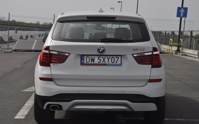 BMW X3 cena 91777 przebieg: 114456, rok produkcji 2017 z Wrocław małe 232